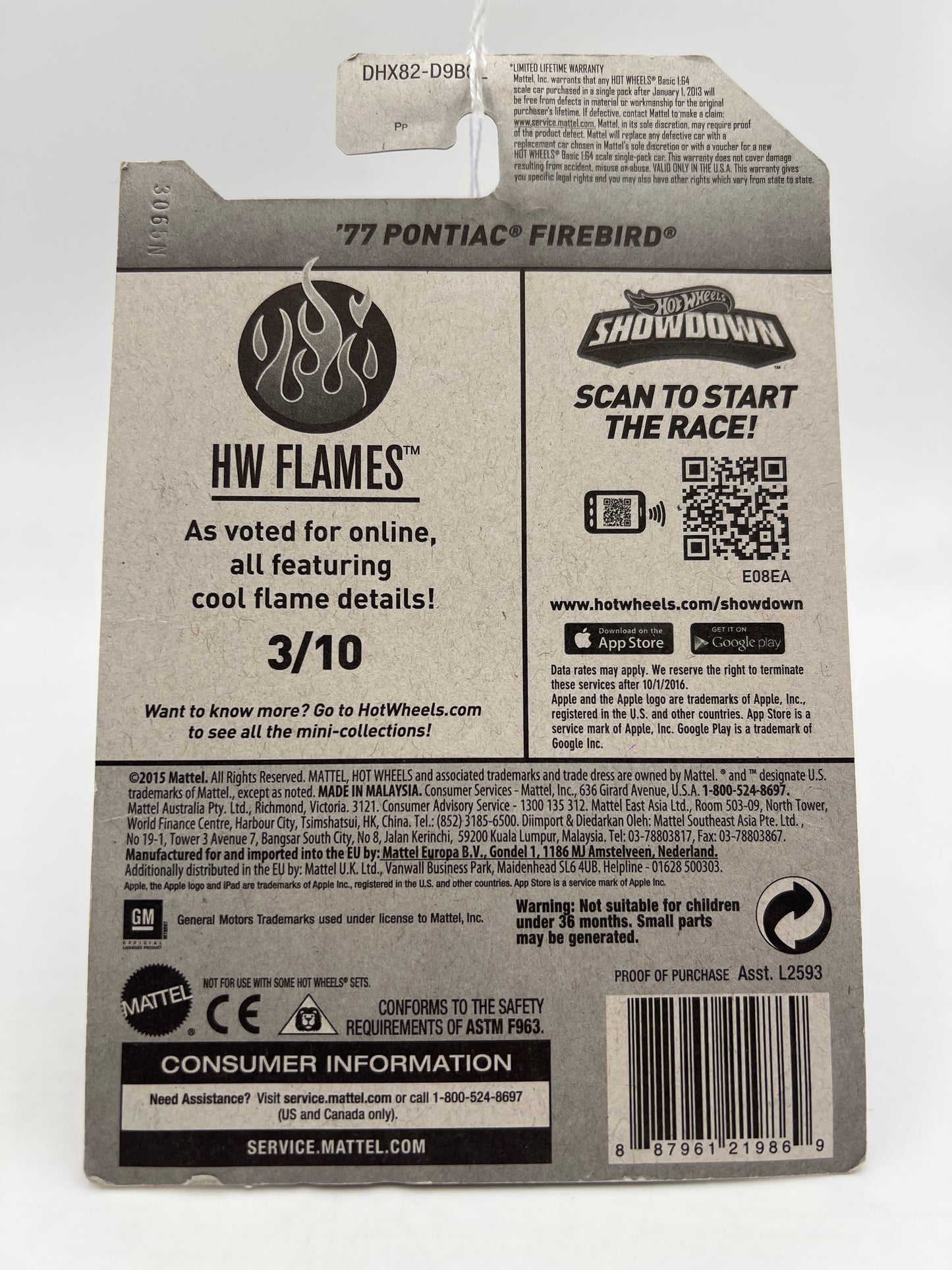 2016 Hot Wheels Walmart Exclusive Zamac #93 77 Pontiac Firebird 143A