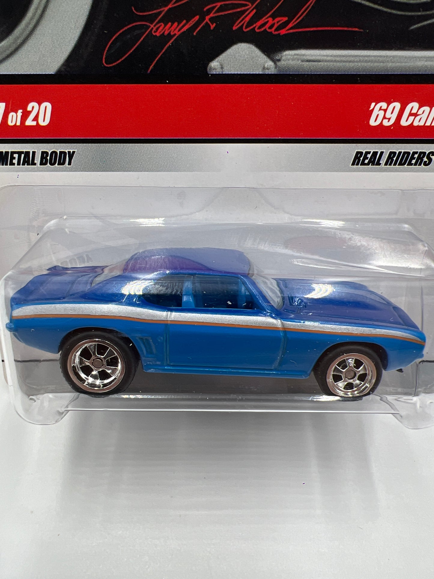 Hot Wheels Premium Larrys Garage #17 CHASE 69 Camaro Blue (SR)