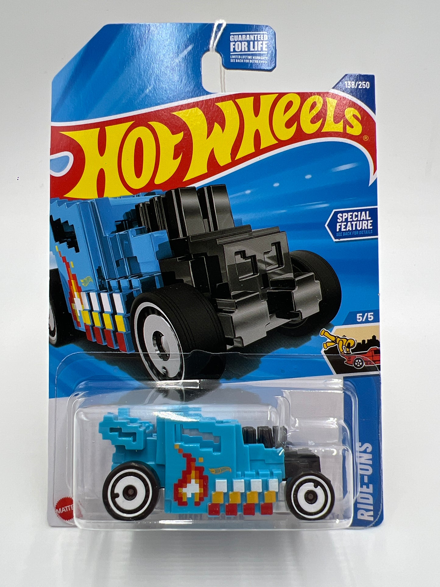2025 Hot Wheels #138 M Case Ride-Ons Pixel Shaker Blue 116F