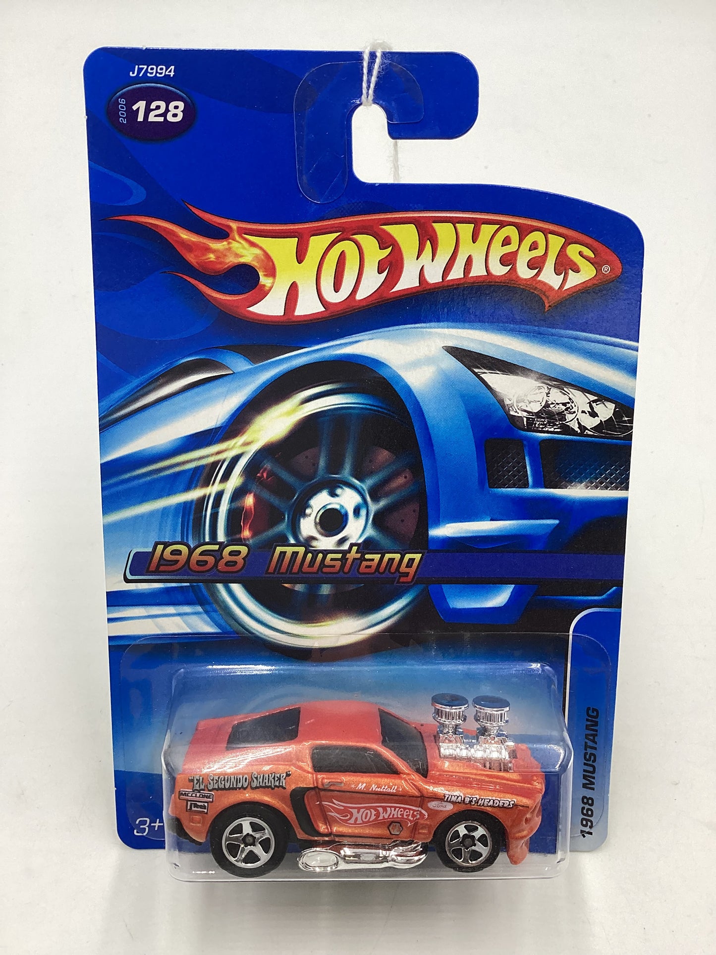 2006 Hot Wheels #128 1968 Mustang Tooned Orange 24B