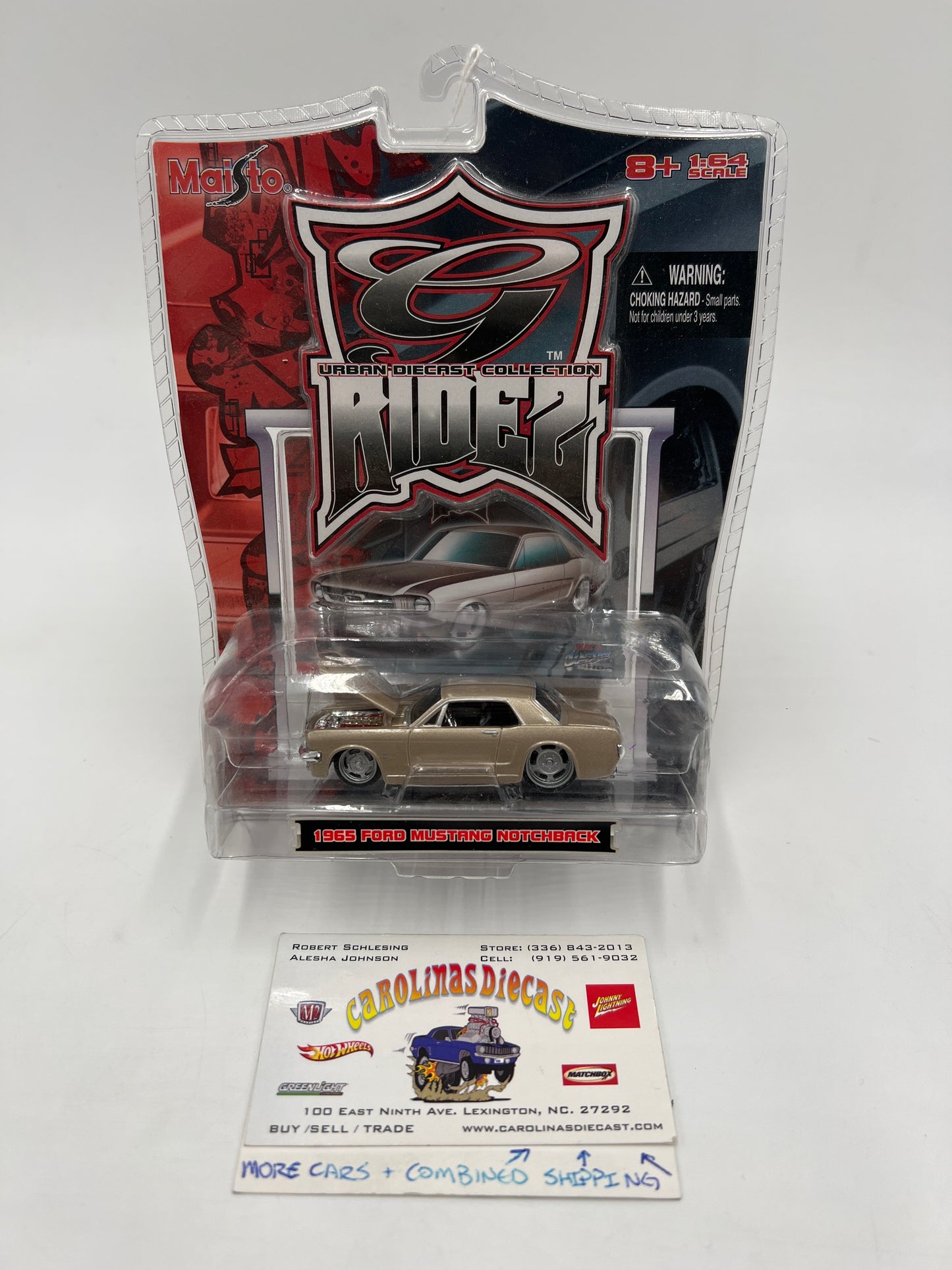 Maisto G Ridez 1965 Ford Mustang Notchback Gold 182H