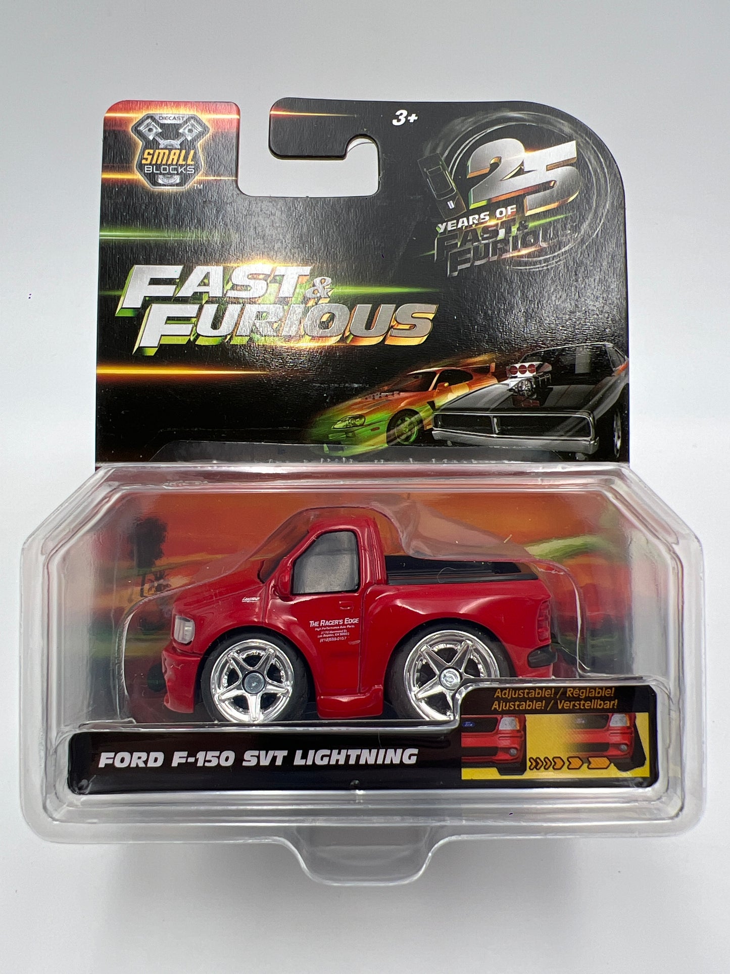 Jada 1/43 Scale Small Blocks 25 Years Fast & Furious Ford F-150 SVT Lightning W/Working Camber 70F