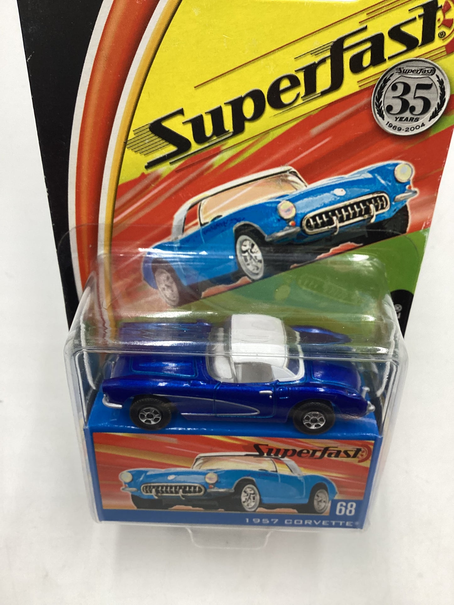 Matchbox 2004 Superfast #68 1957 Chevrolet Corvette blue 174F