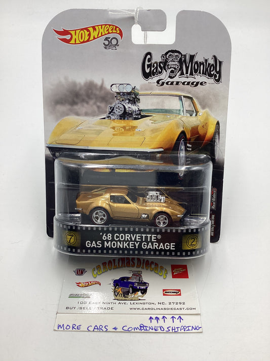 2018 Hot wheels Retro Entertainment Gas Monkey Garage 68 Corvette 241E