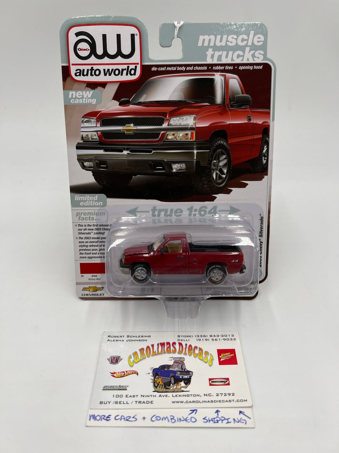 Auto World Muscle Trucks Release 1 Version A 2003 Chevy Silverado Red 184D