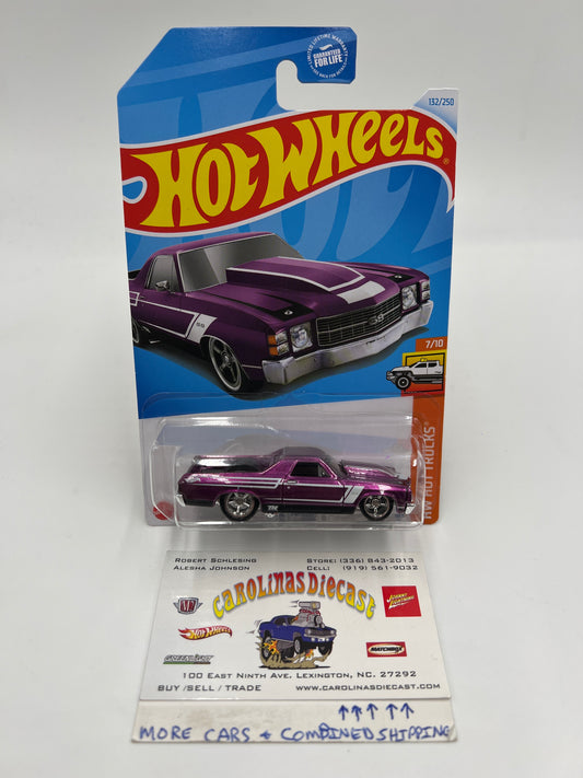 2024 Hot Wheels F Case Super Treasure Hunt #132 72 El Camino Purple W/Protector