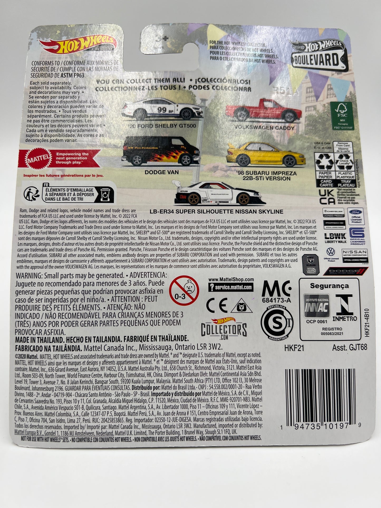 Hot Wheels Boulevard #70 LB-ER34 Super Silhouette Nissan Skyline White W/Protector (2)