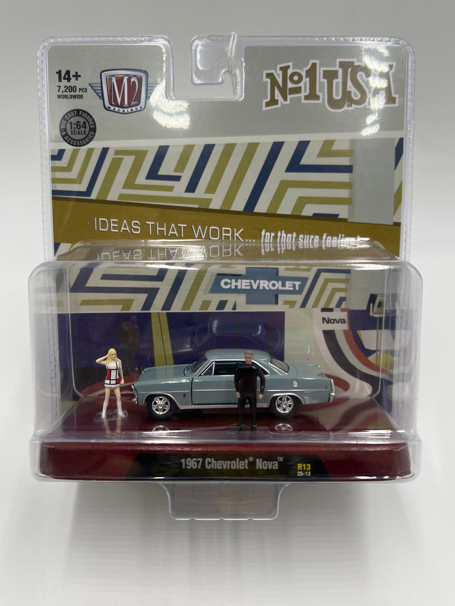 2025 M2 Machines Diorama 1967 Chevy Nova R13 196F