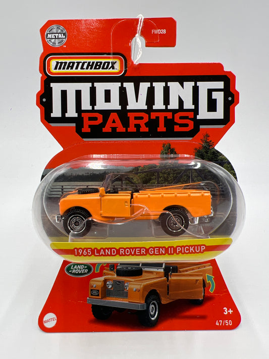 Matchbox Moving Parts #47 1965 Land Rover Gen II Pickup Orange 167o