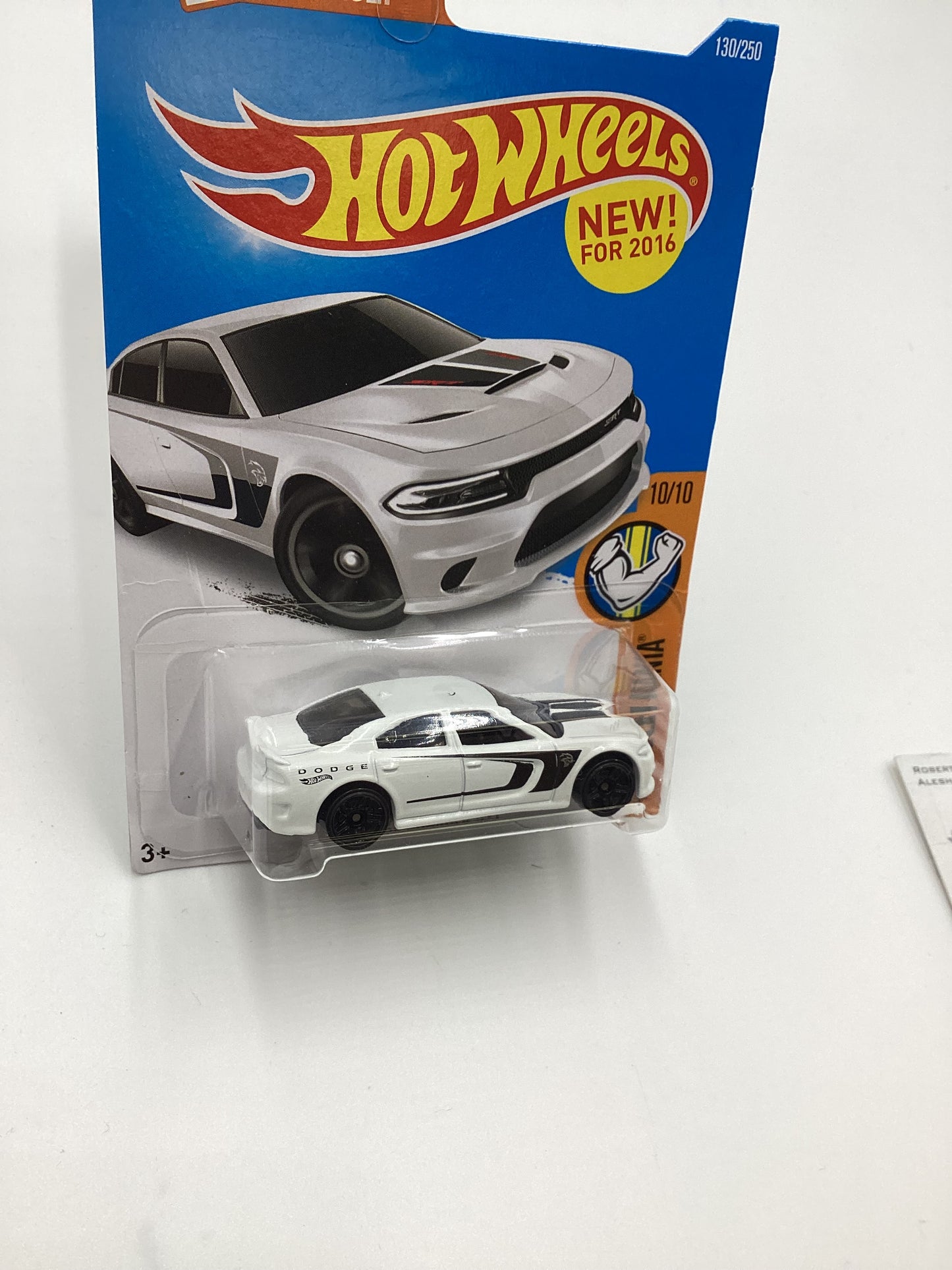 2016 Hot Wheels #130 15 Dodge Charger SRT White 39C
