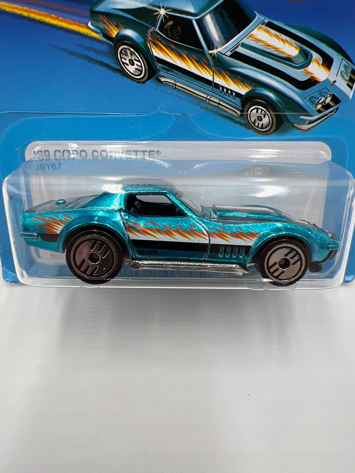 2025 Hot Wheels Target Ultra Hots #8 69 Copo Corvette Blue Cracked Blister
