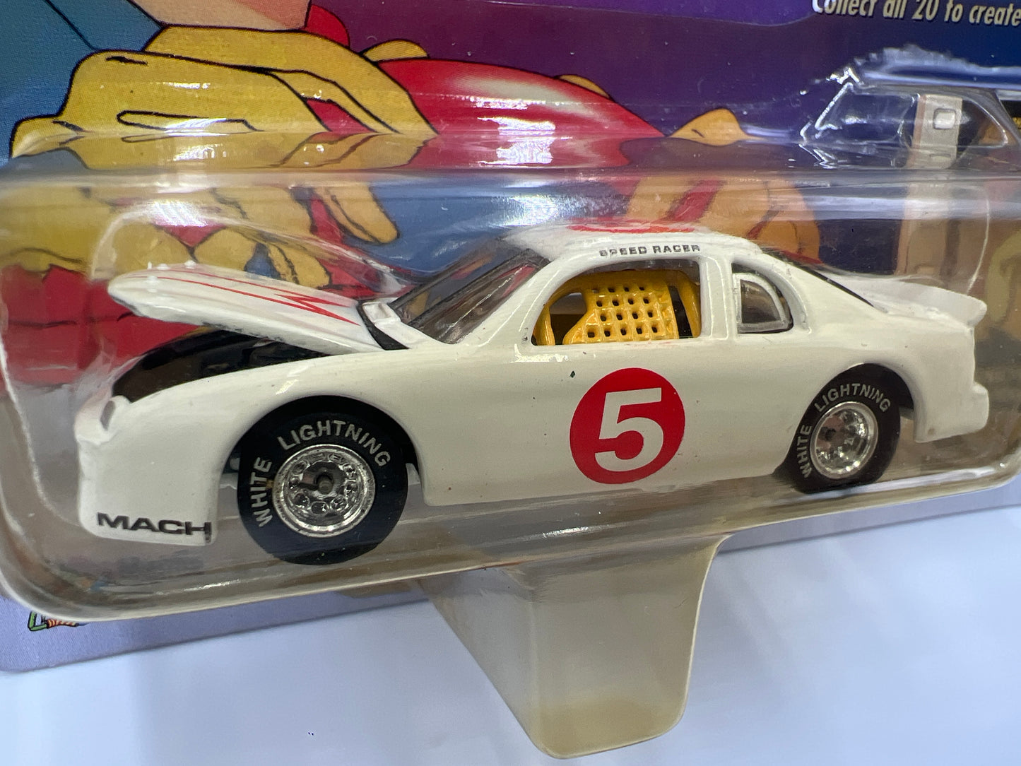 Johnny Lightning White Lightning Chase Speed Racer 2000 CEL #10 Mach 5 Stock Car White