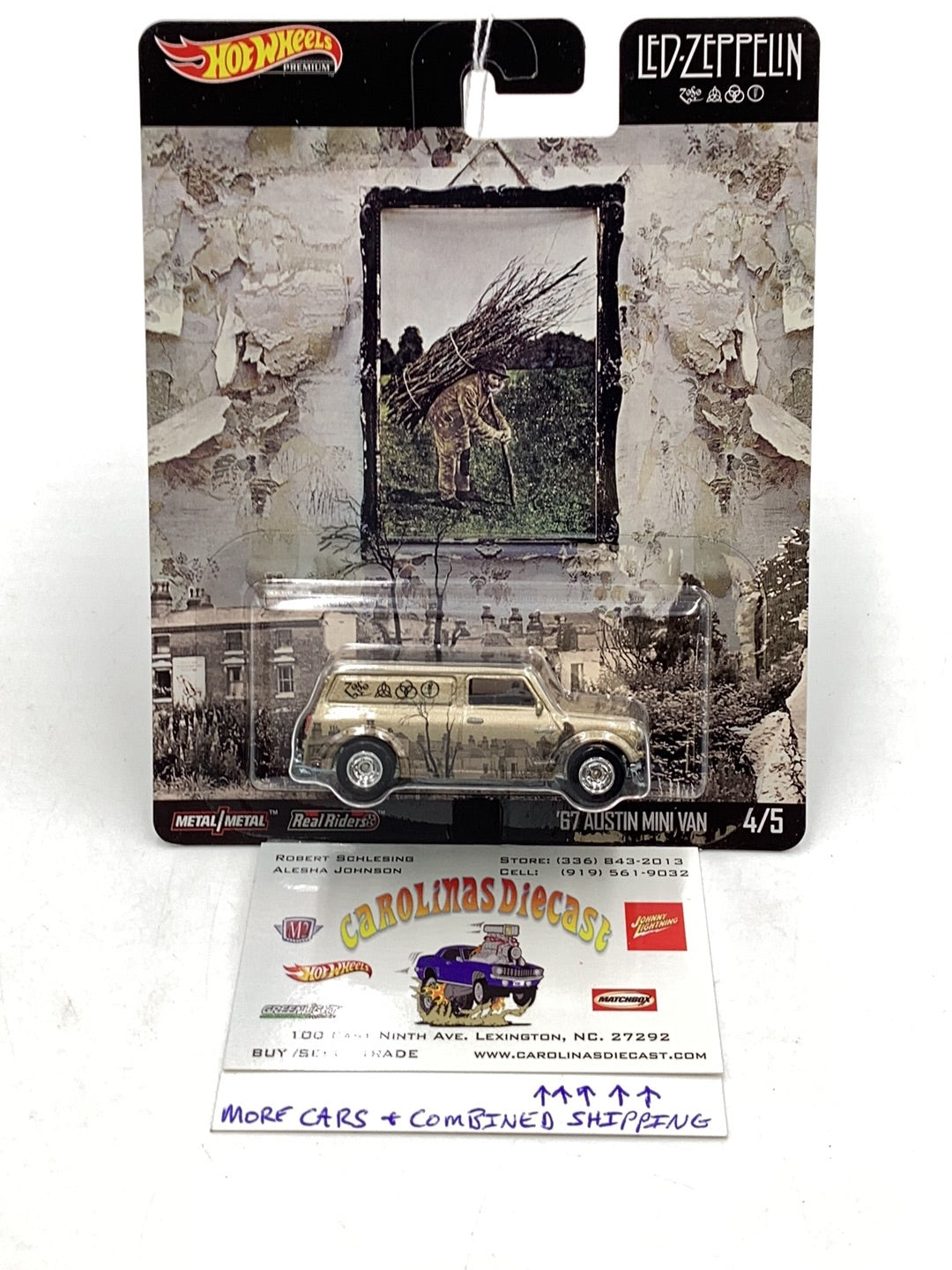 Hot Wheels Led Zeppelin 4/5 67 Austin Mini Van 265H
