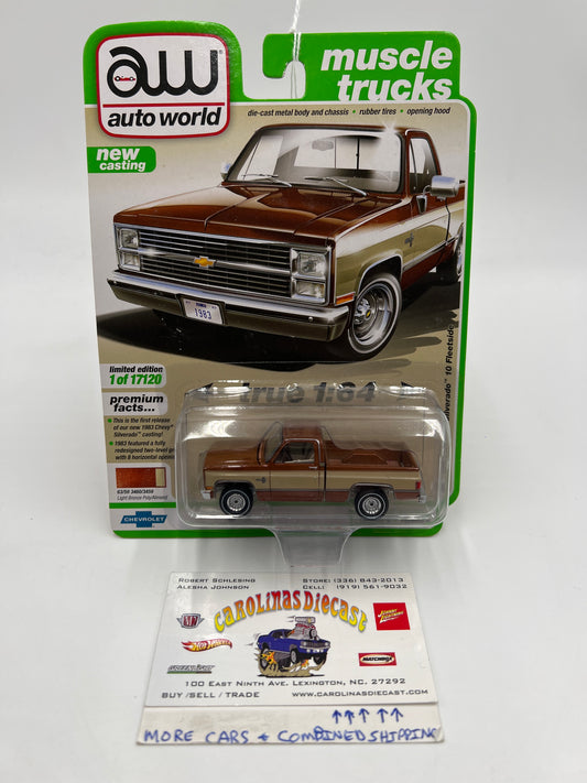Auto World Muscle Trucks Release 3 Version A 1983 Chevy Silverado 10 Fleetside Brown 184D
