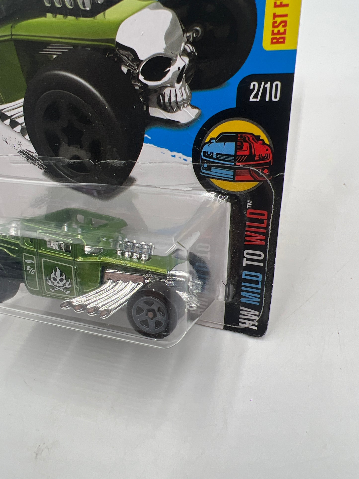 2016 Hot Wheels Mild to Wild #57 Bone Shaker Green 56B