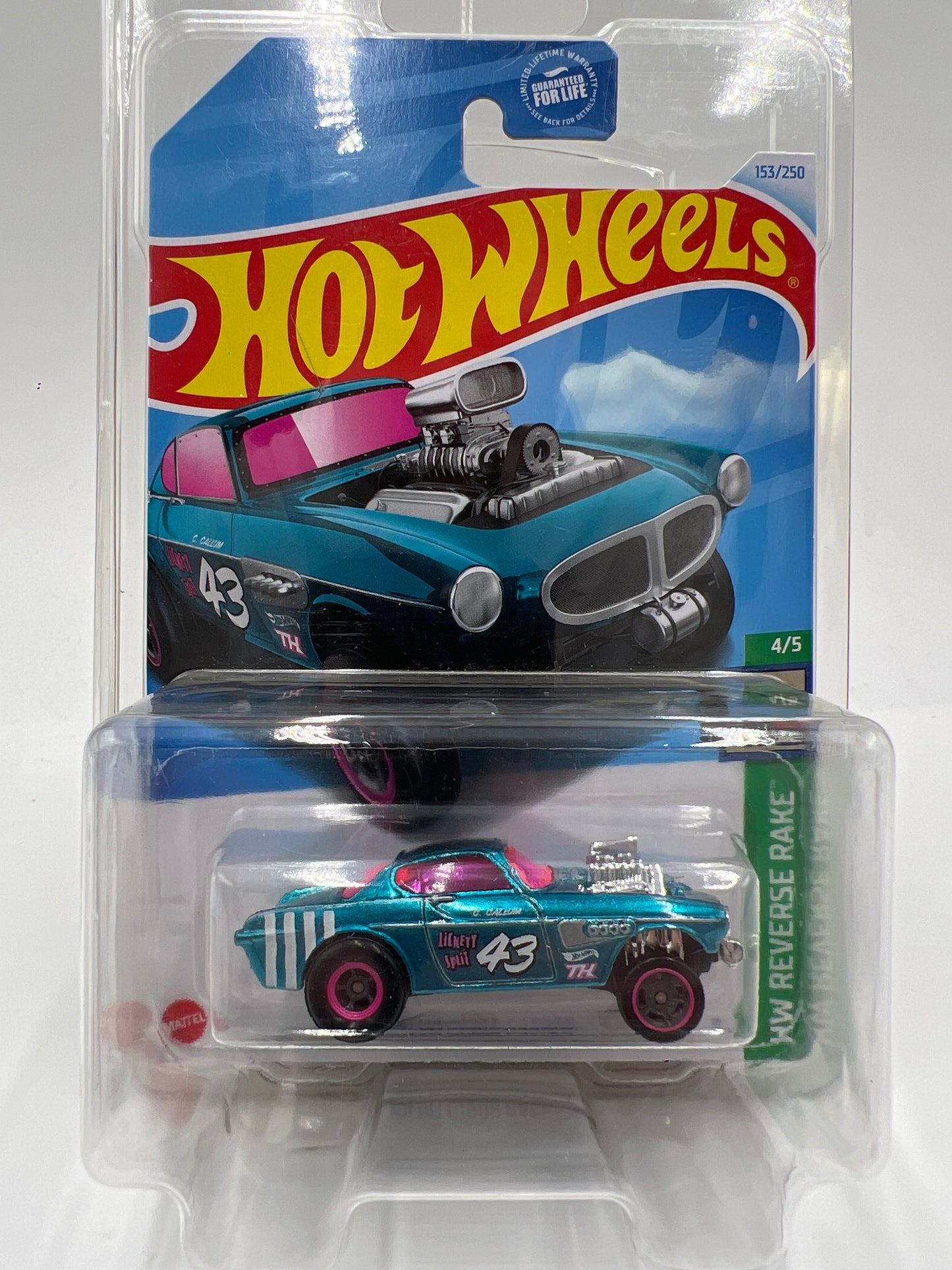 2024 Hot Wheels Super Treasure Hunt #153 Volvo P1800 Gasser Blue W/Protector