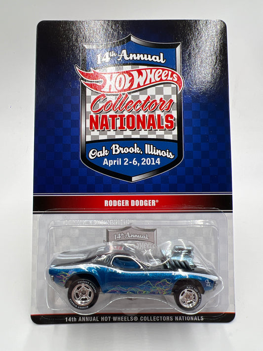 2014 Hot Wheels 14th Annual Collectors Nationals 1029/2000 Rodger Dodger Blue W/Protector