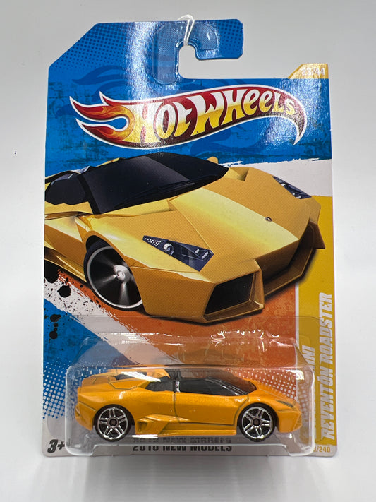 2010 Hot Wheels New Models #23 Lamborghini Reventon Roadster Yellow 102C