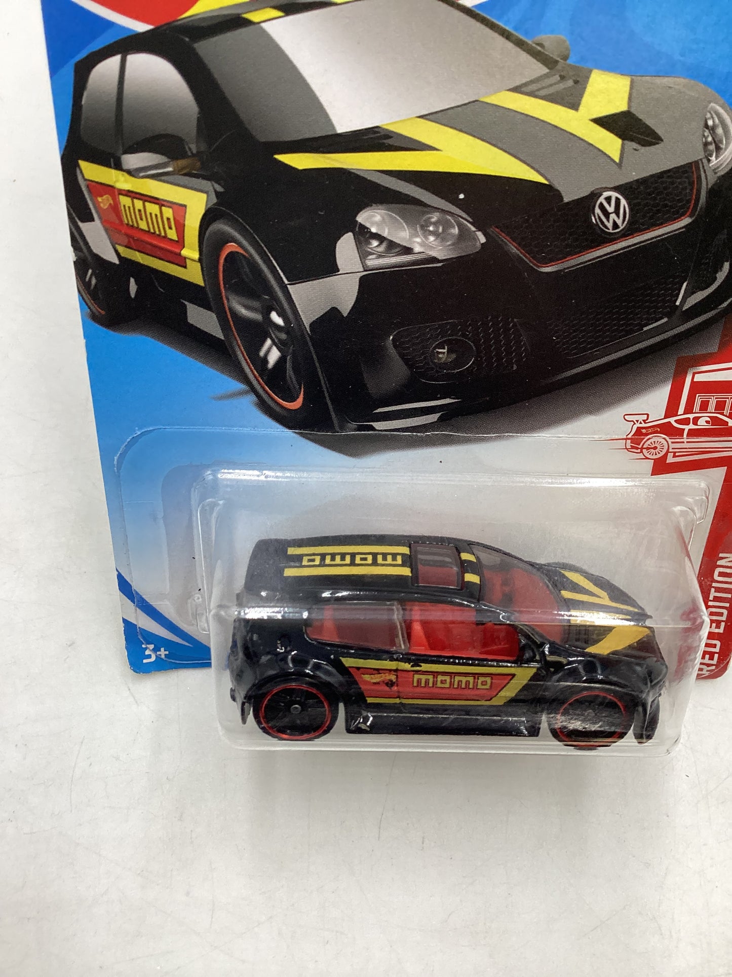 2019 Hot Wheels #19 Red Edition Volkswagen Golf GTI 143B