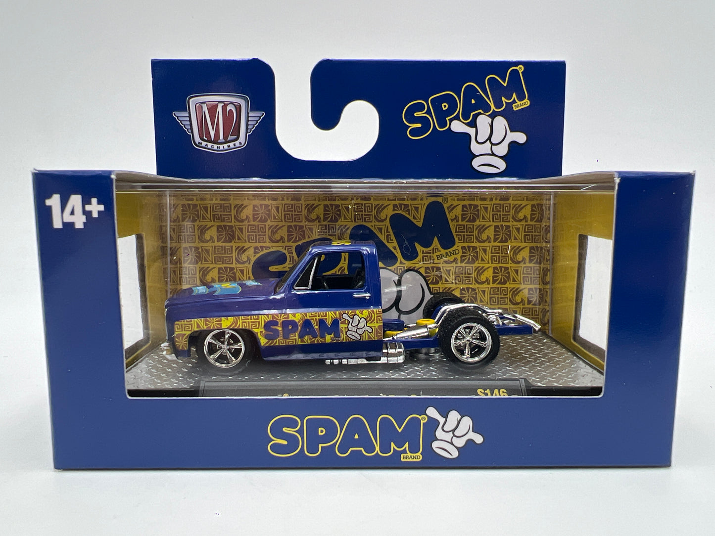 M2 Machines S146 1976 GMC Sierra Grande 15 Custom SPAM Blue
