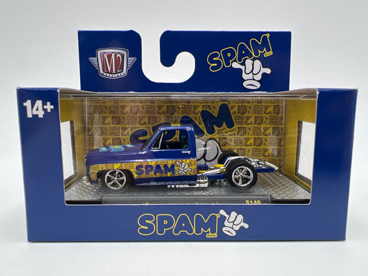 M2 Machines S146 1976 GMC Sierra Grande 15 Custom SPAM Blue