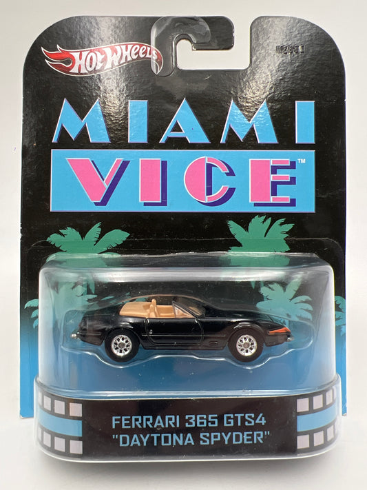 Hot Wheels Retro Entertainment Miami Vice Ferrari 365 GTS4 Daytona Spyder W/Protector