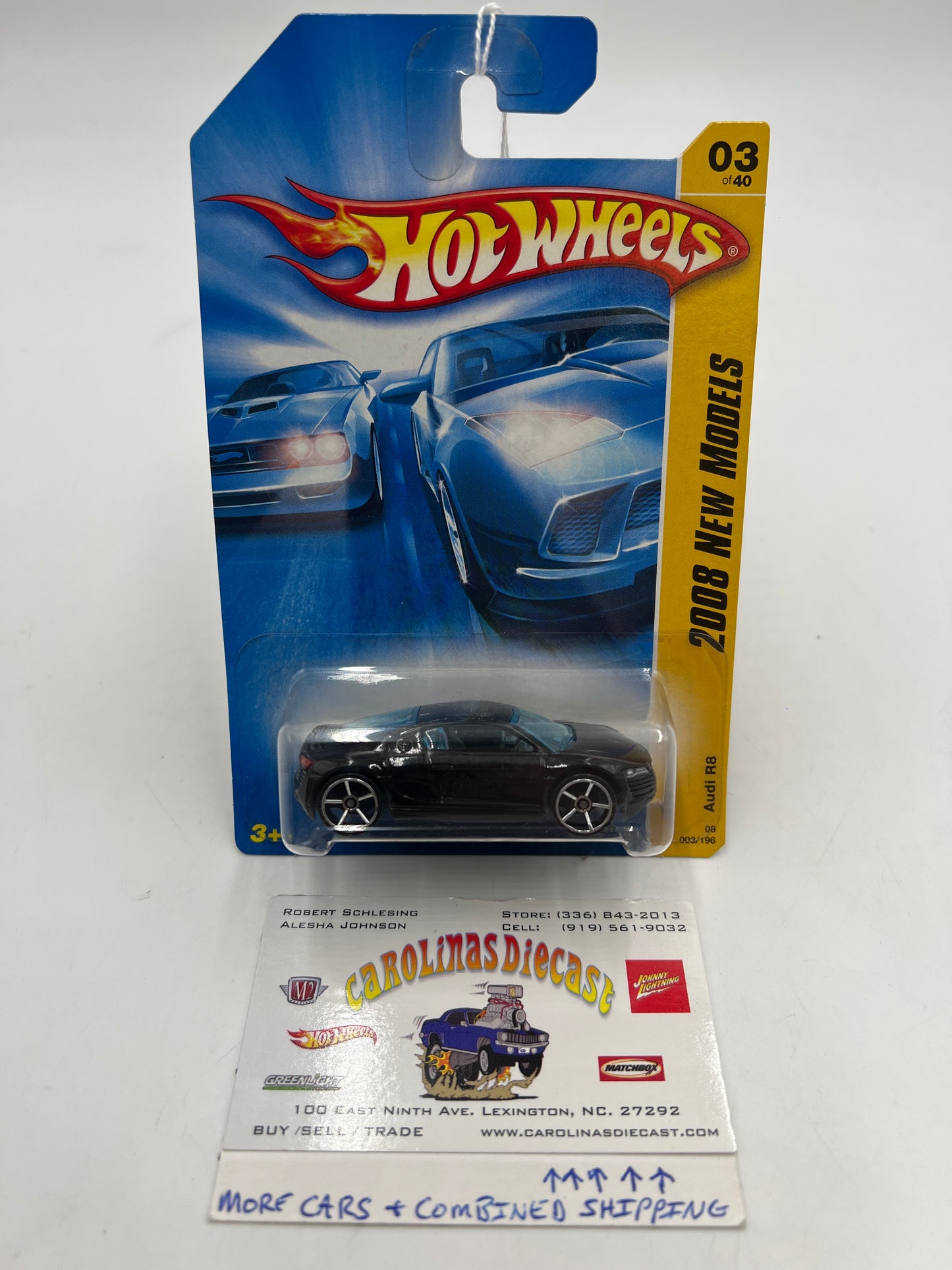 2008 Hot Wheels New Models #3 Audi R8 (OH5 Wheels) 107E