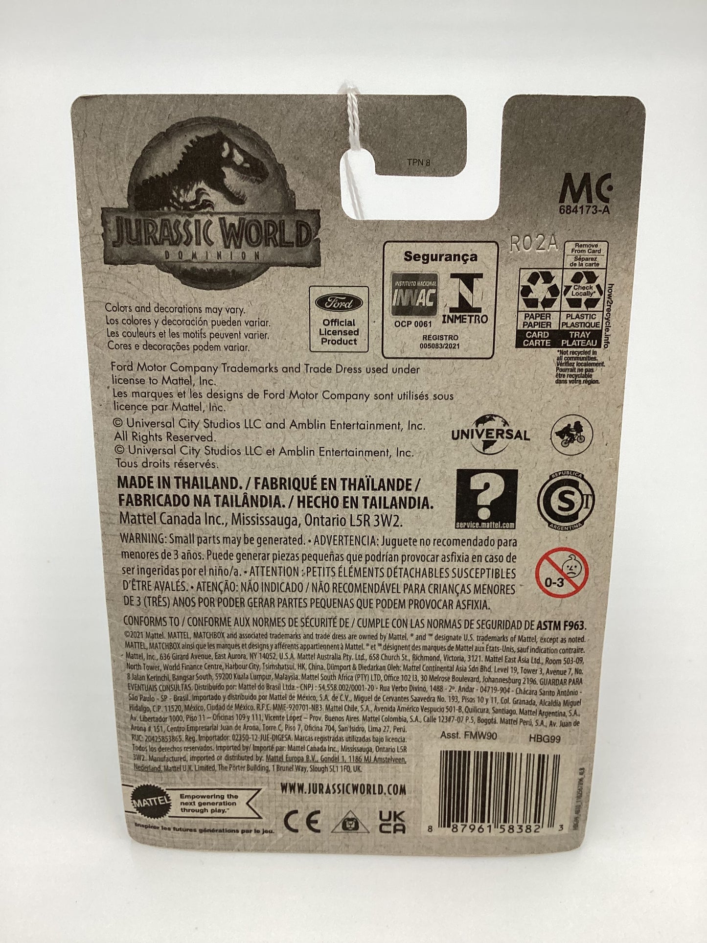 2022 Matchbox Jurassic World Domination 93 Ford Explorer #5 Green 163B