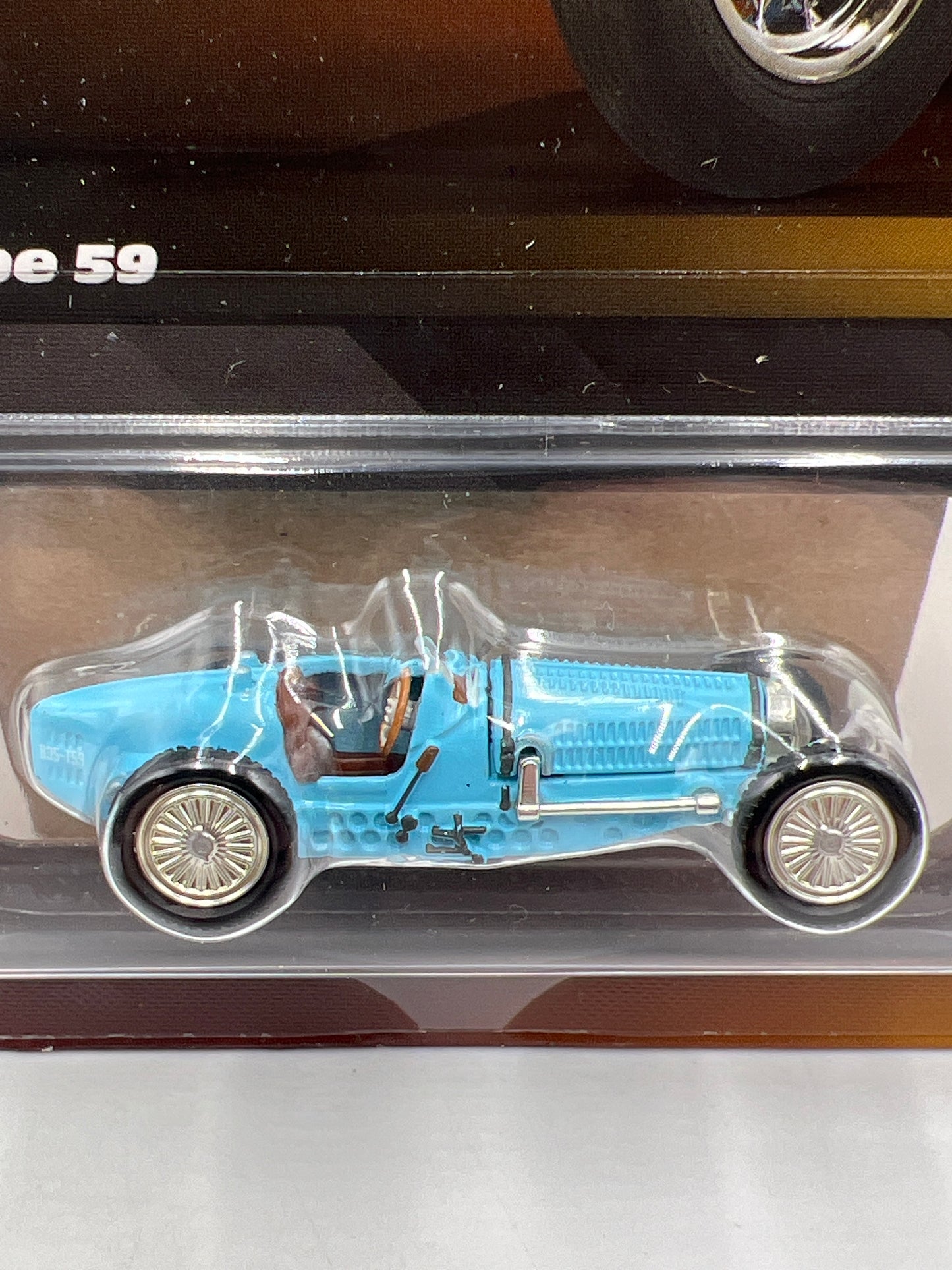 Hot Wheels RLC Elite 64 #10 Bugatti Type 59 Light Blue W/Protector