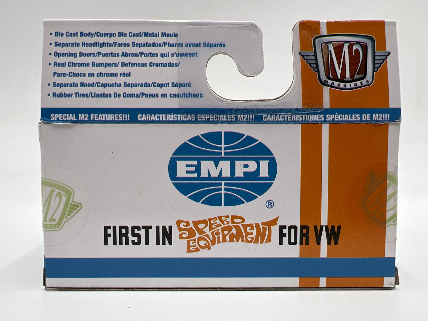 M2 Machines CHASE 1/750 Empi Equipped 1960 VW Delivery Van USA Model Orange/White R60