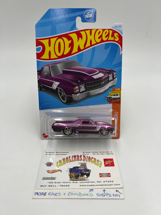 2024 Hot Wheels F Case Super Treasure Hunt #132 72 El Camino Purple W/Protector