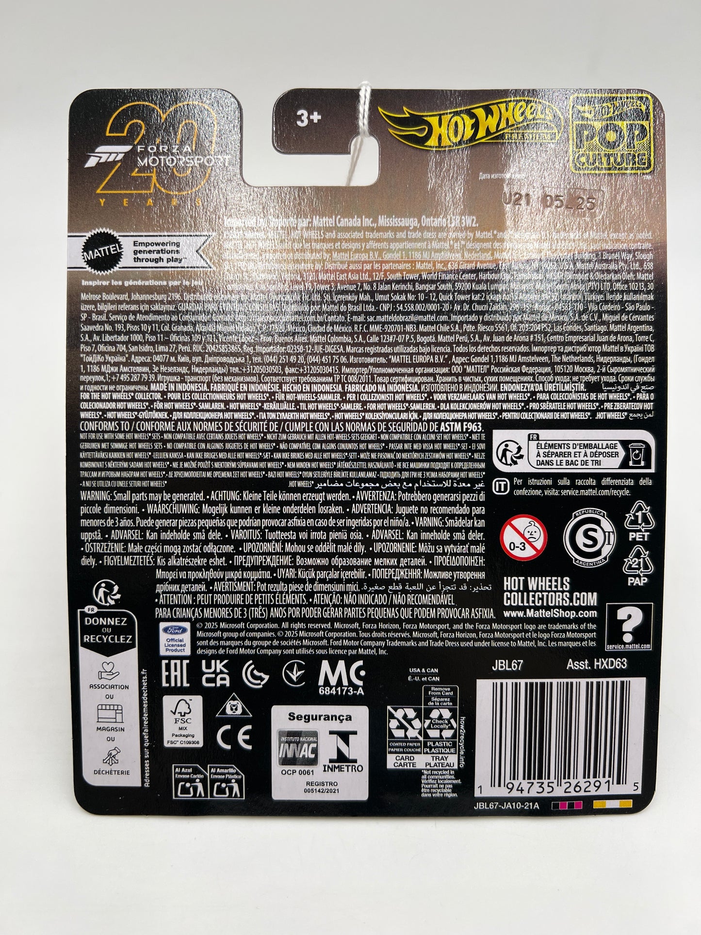 2025 Hot Wheels Premium Pop Culture Forza 2016 Ford GT Race/Course 243B