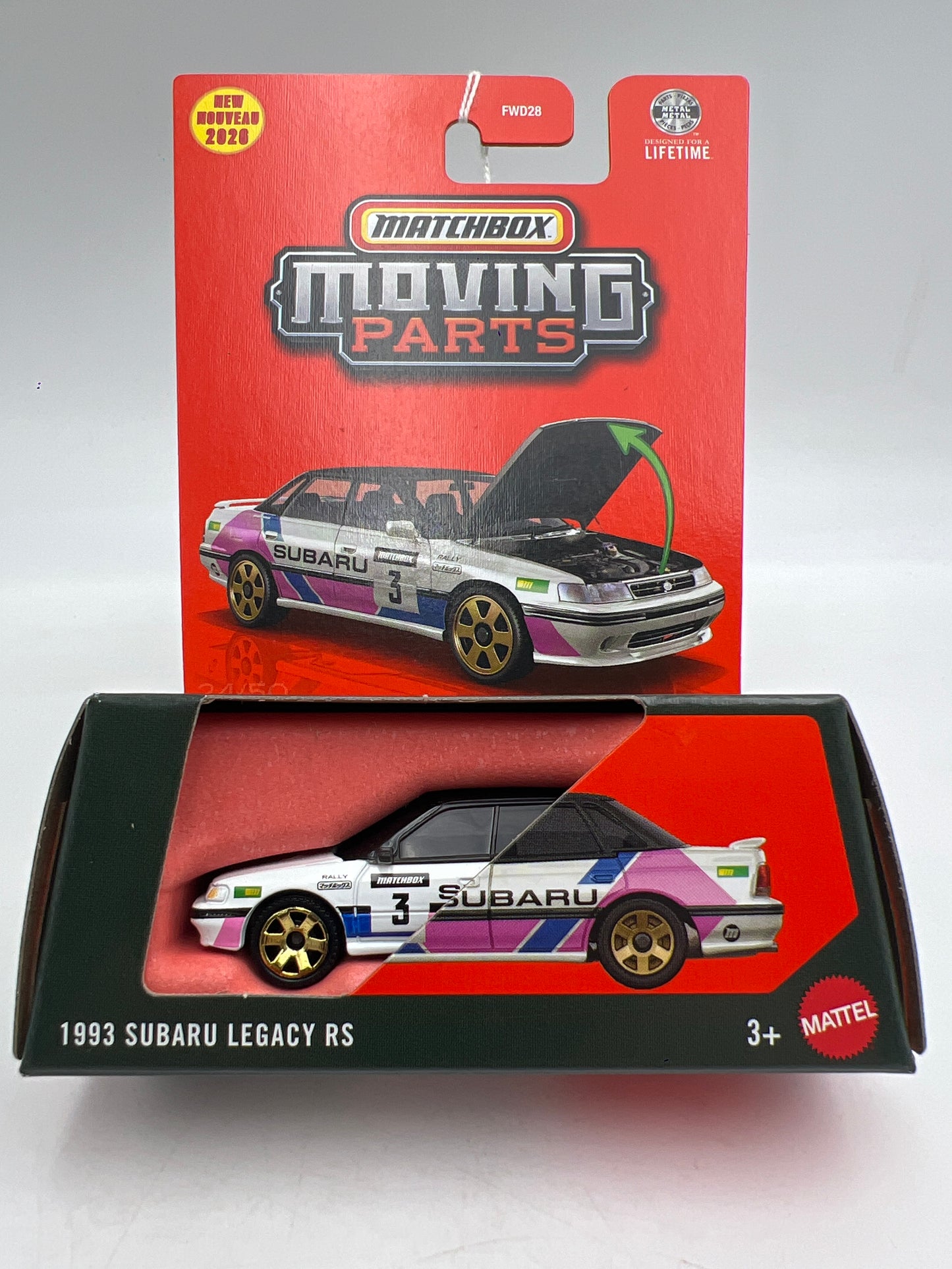 2026 Matchbox Moving Parts #24 1993 Subaru Legacy RS White
