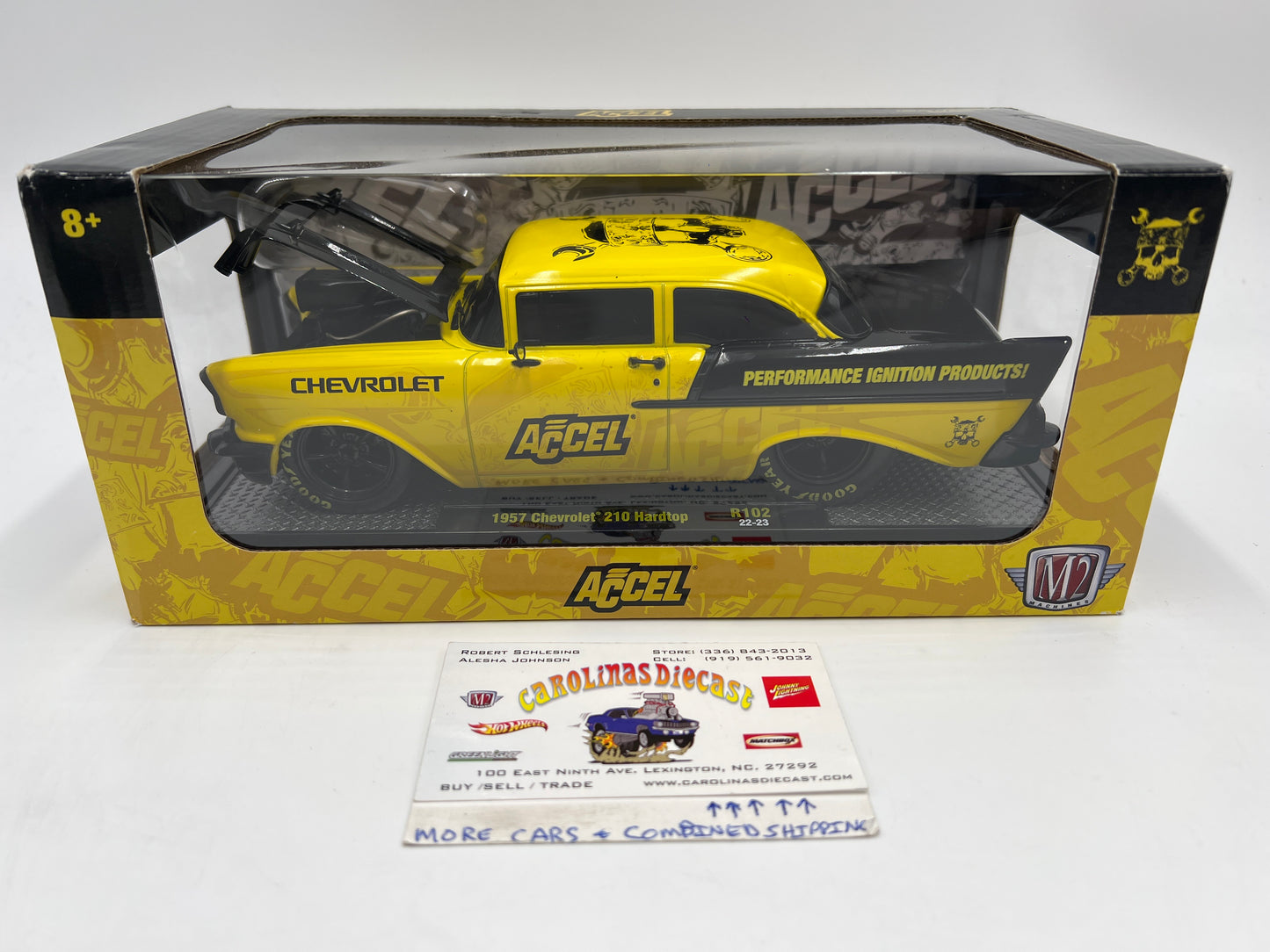 M2 Machines 1/24 Accel 1957 Chevrolet 210 Hardtop Yellow/Black R102