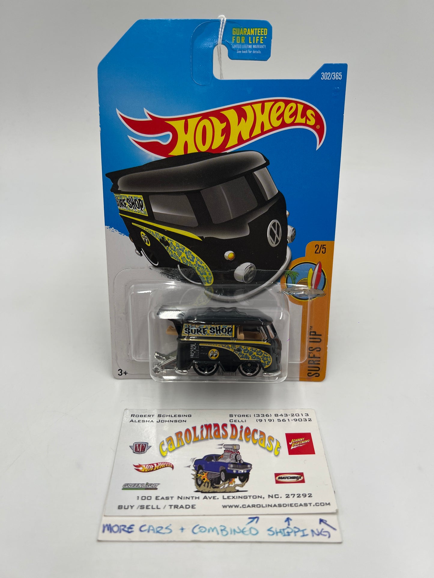 2017 Hot Wheels Surfs Up #302 Kool Kombi Black Mooneyes 96A
