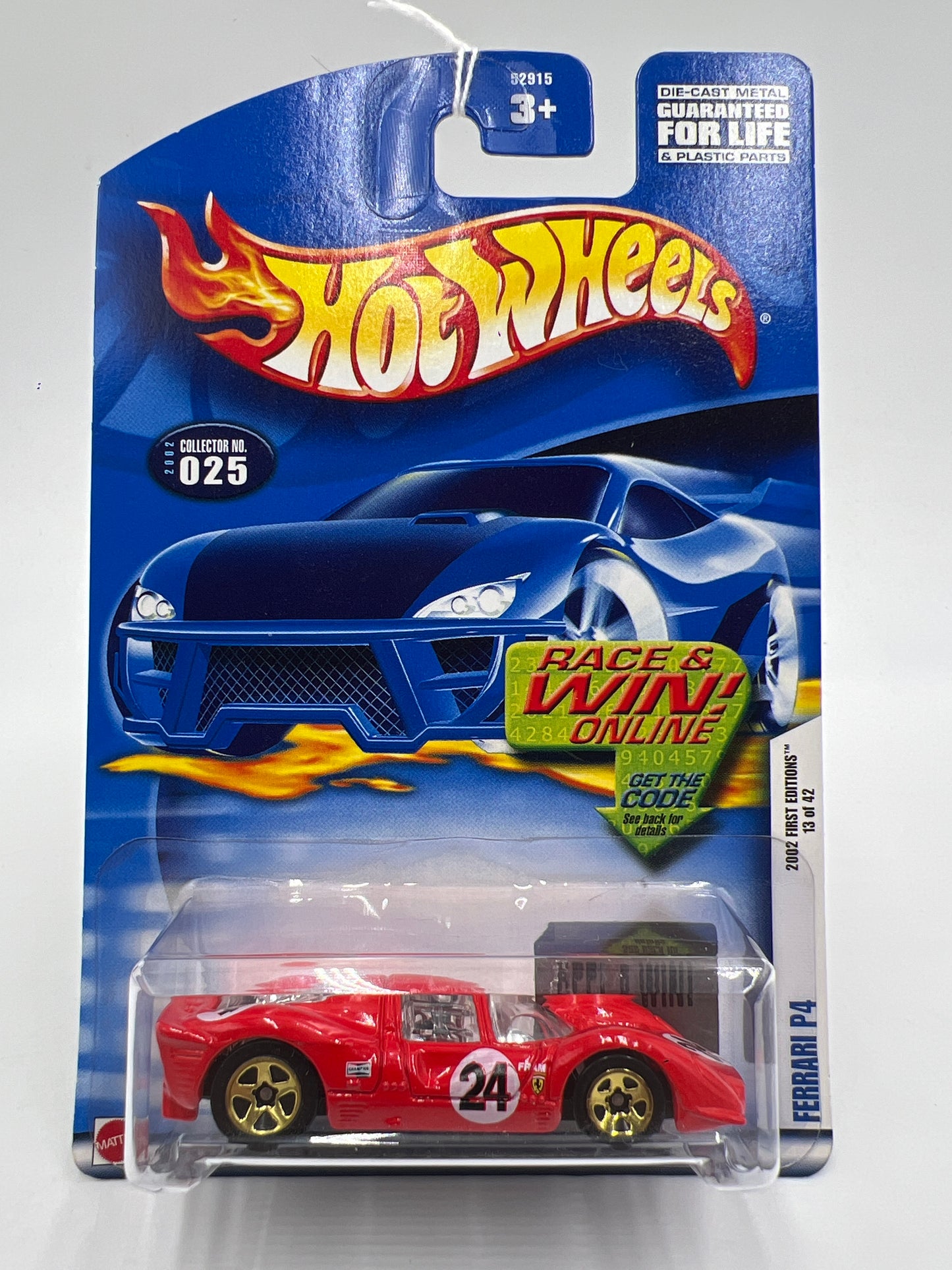 2002 Hot Wheels First Editions #25 Ferrari P4 Red