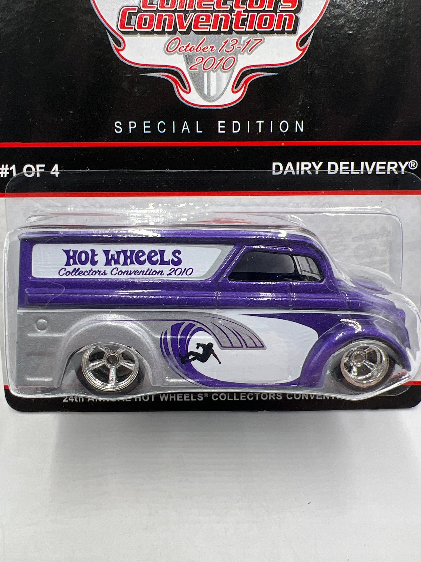 2010 Hot Wheels 24th Annual Collectors Convention LA #823/2400 Dairy Delivery W/Protector