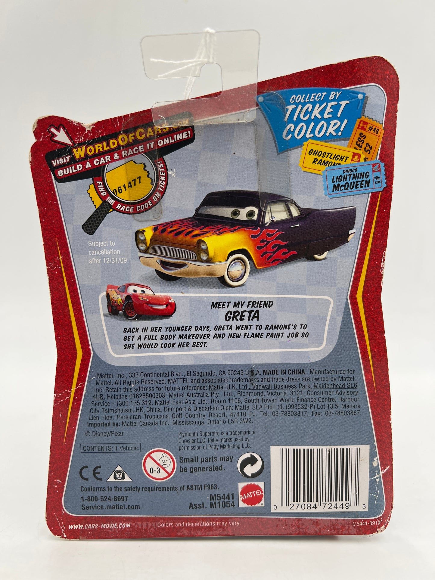 Disney Pixar The World Of Cars Race O Rama #82 Damaged King
