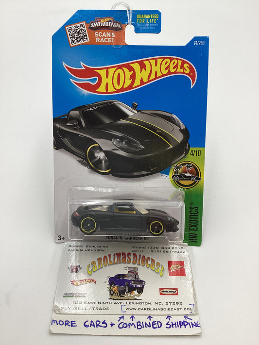 2016 Hot Wheels #74 Porsche Carrera GT Matte Black