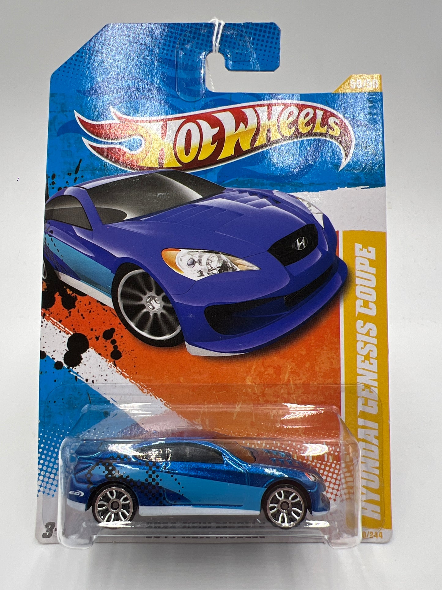 2011 Hot Wheels New Models #50 Hyundai Genesis Coupe Blue Bad J Hook SR
