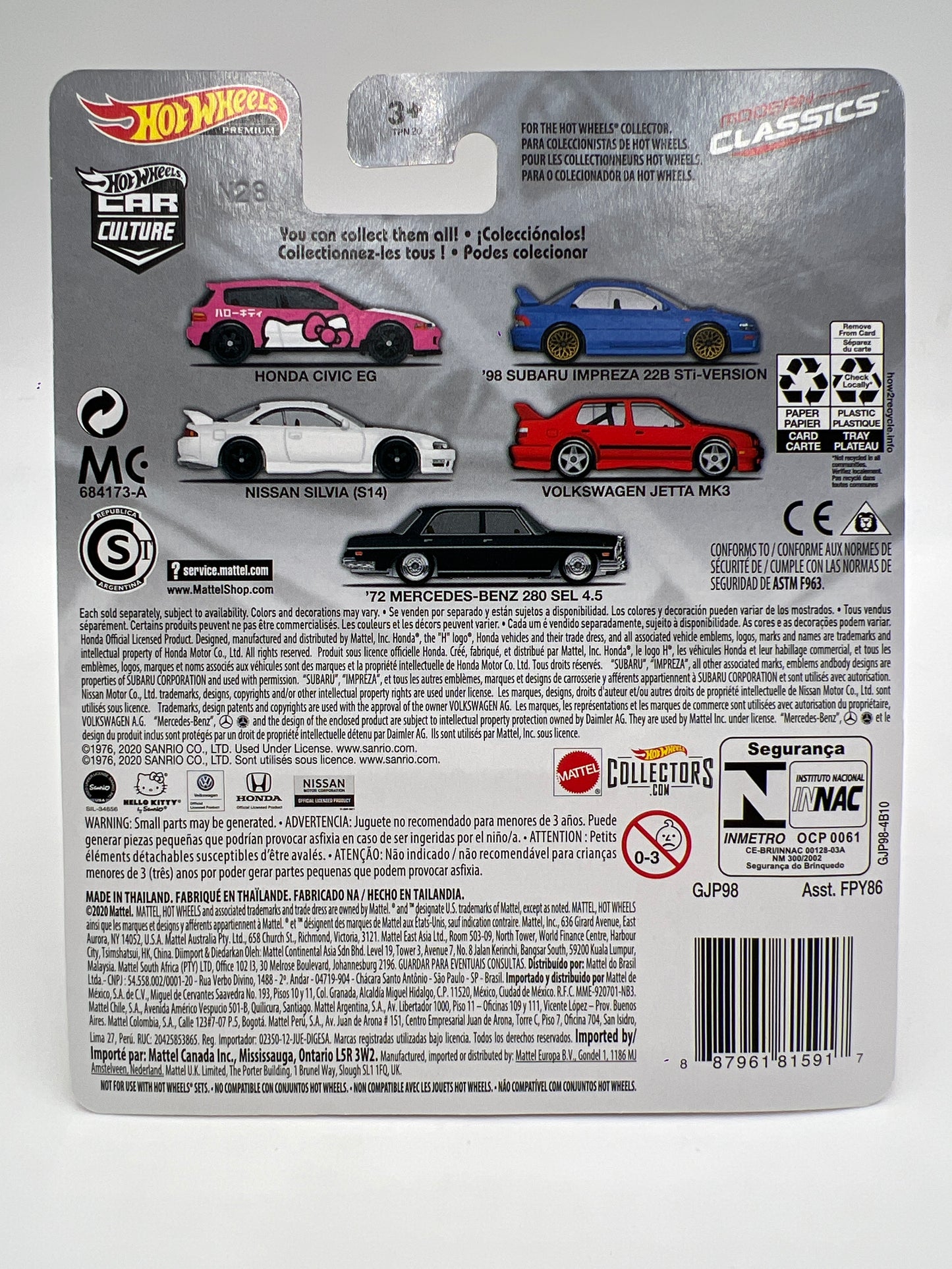 Hot Wheels Premium Modern Classics #4 Volkswagen Jetta MK3 Red W/Protector