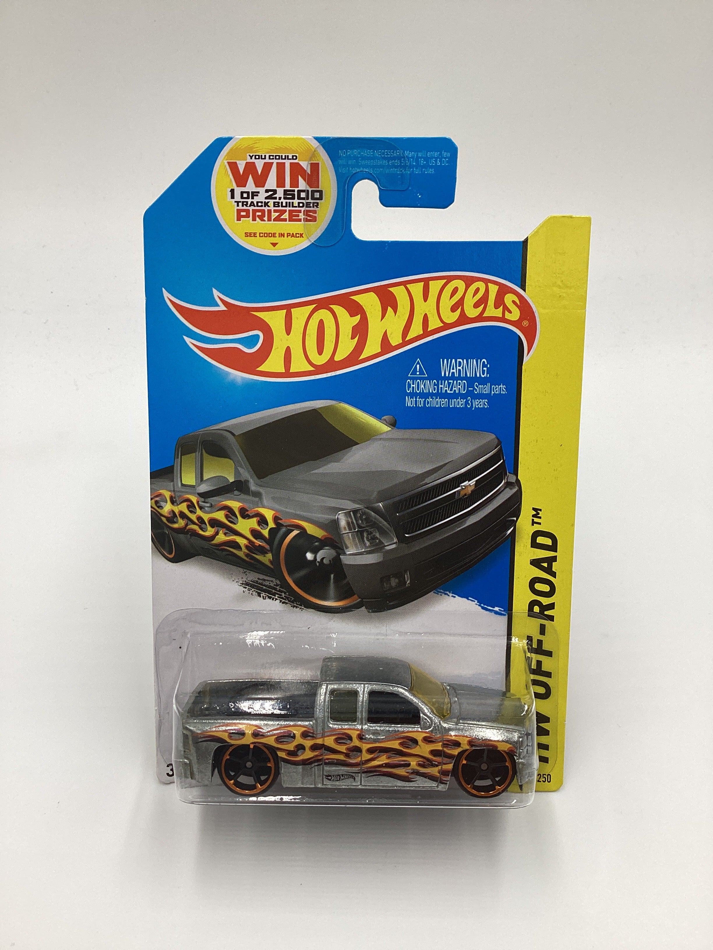 2014 Hot Wheels Off-Road #132 Zamac Chevy Silverado W/Protector