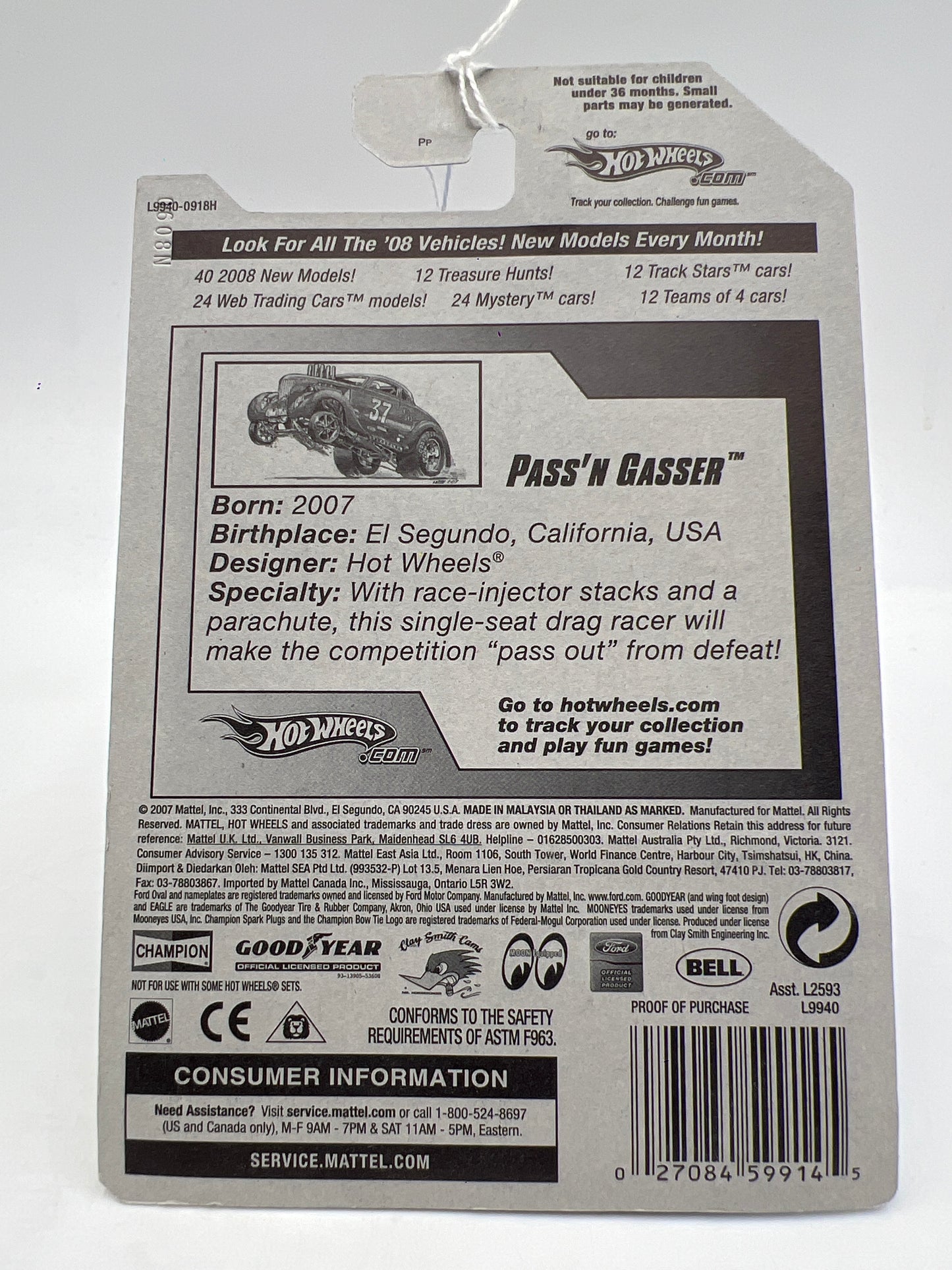 2008 Hot Wheels New Models #25 Pass N Gasser Purple