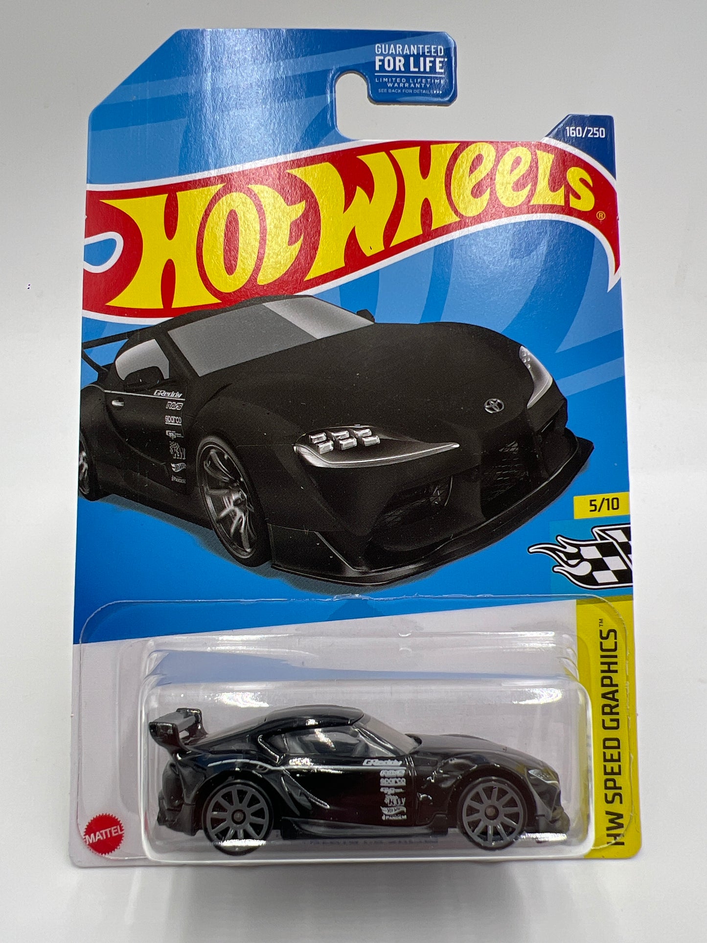 2022 Hot Wheels GameStop Exclusive #160 20 Toyota GR Supra Black W/Protector