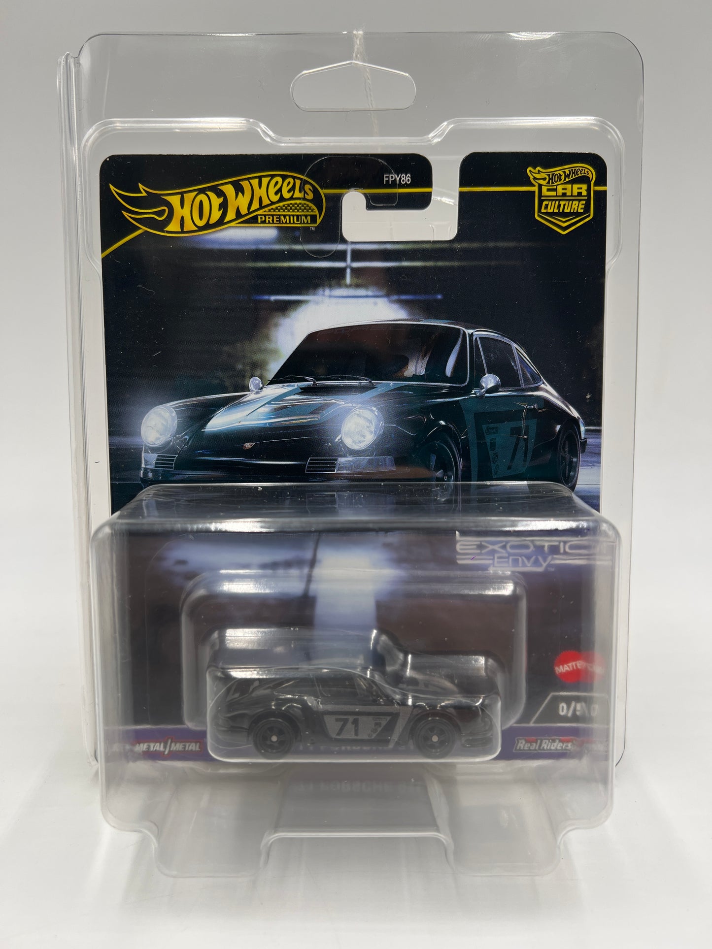 Hot Wheels Premium Exotic Envy CHASE #0 71 Porsche 911 Black W/Protector