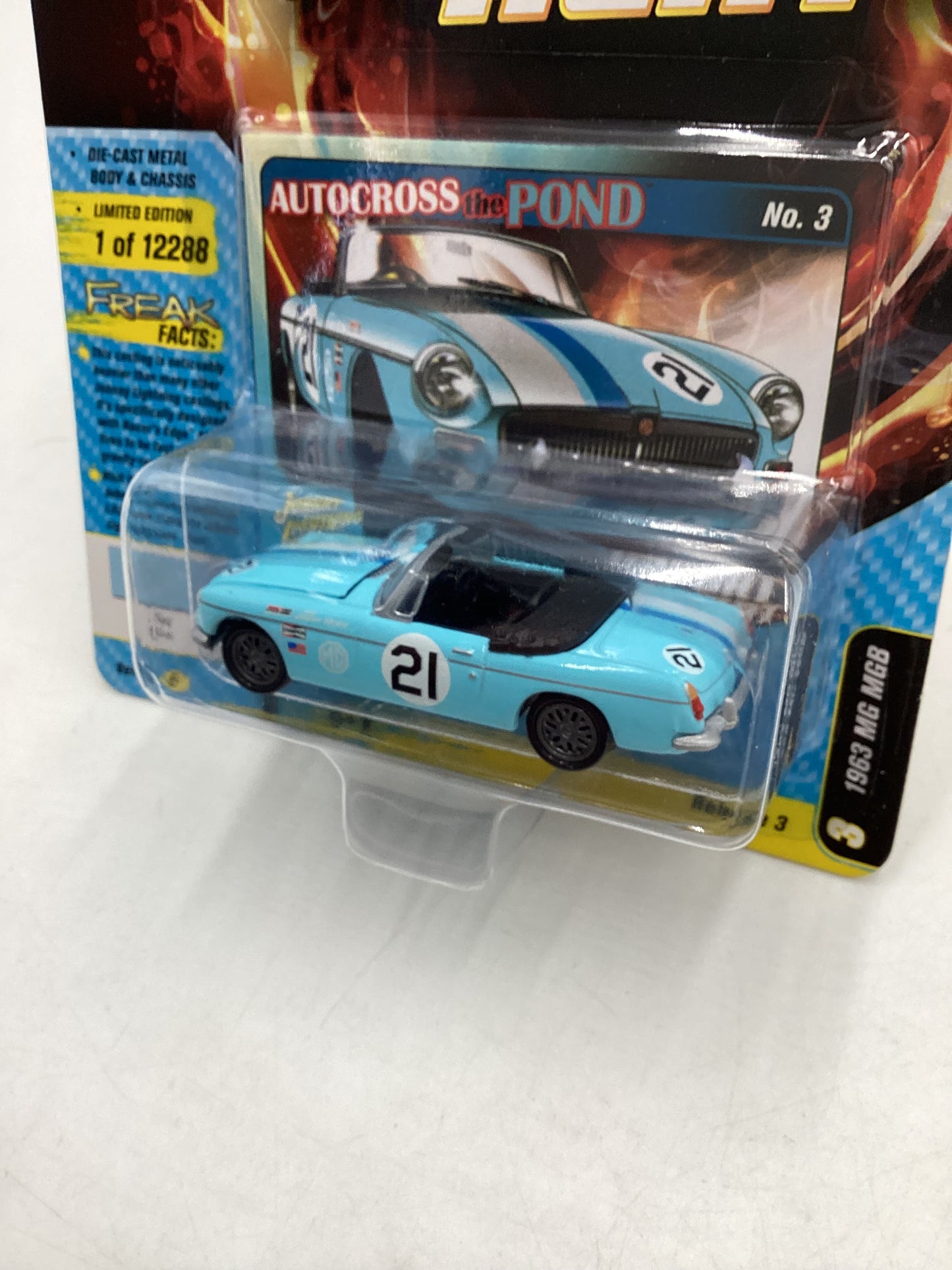 Johnny lightning Street freaks Import Heat 1963 MG MGB Light Blue 230F