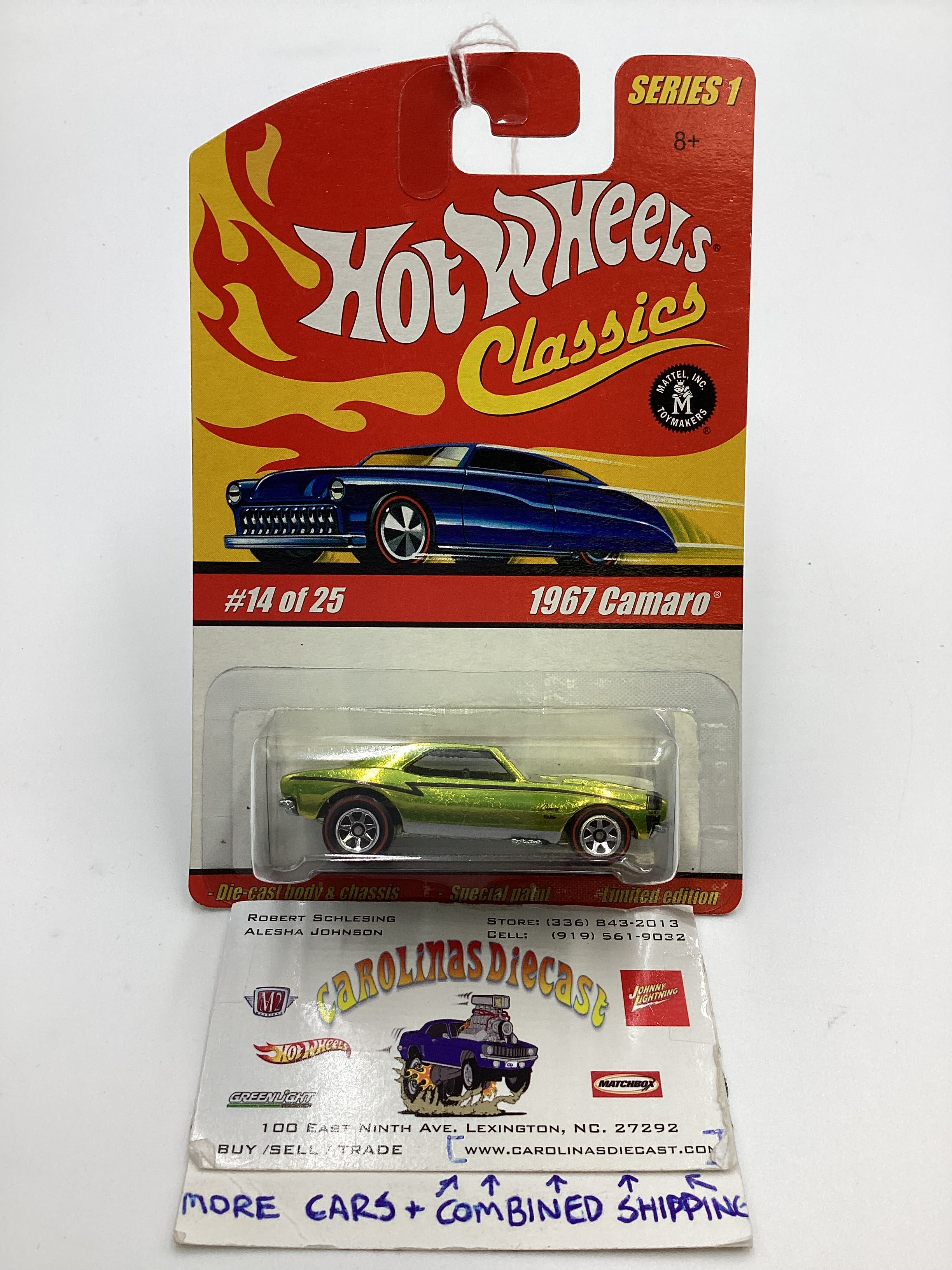 デシモーネ ガーリックポッド Hot wheels classics series 1 #14 1967 Camaro Antifreeze (SR