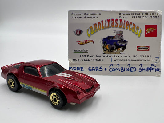 Hot Wheels Blackwall 1982 Chevy Camaro Z-28 Maroon GHO Wheels Loose