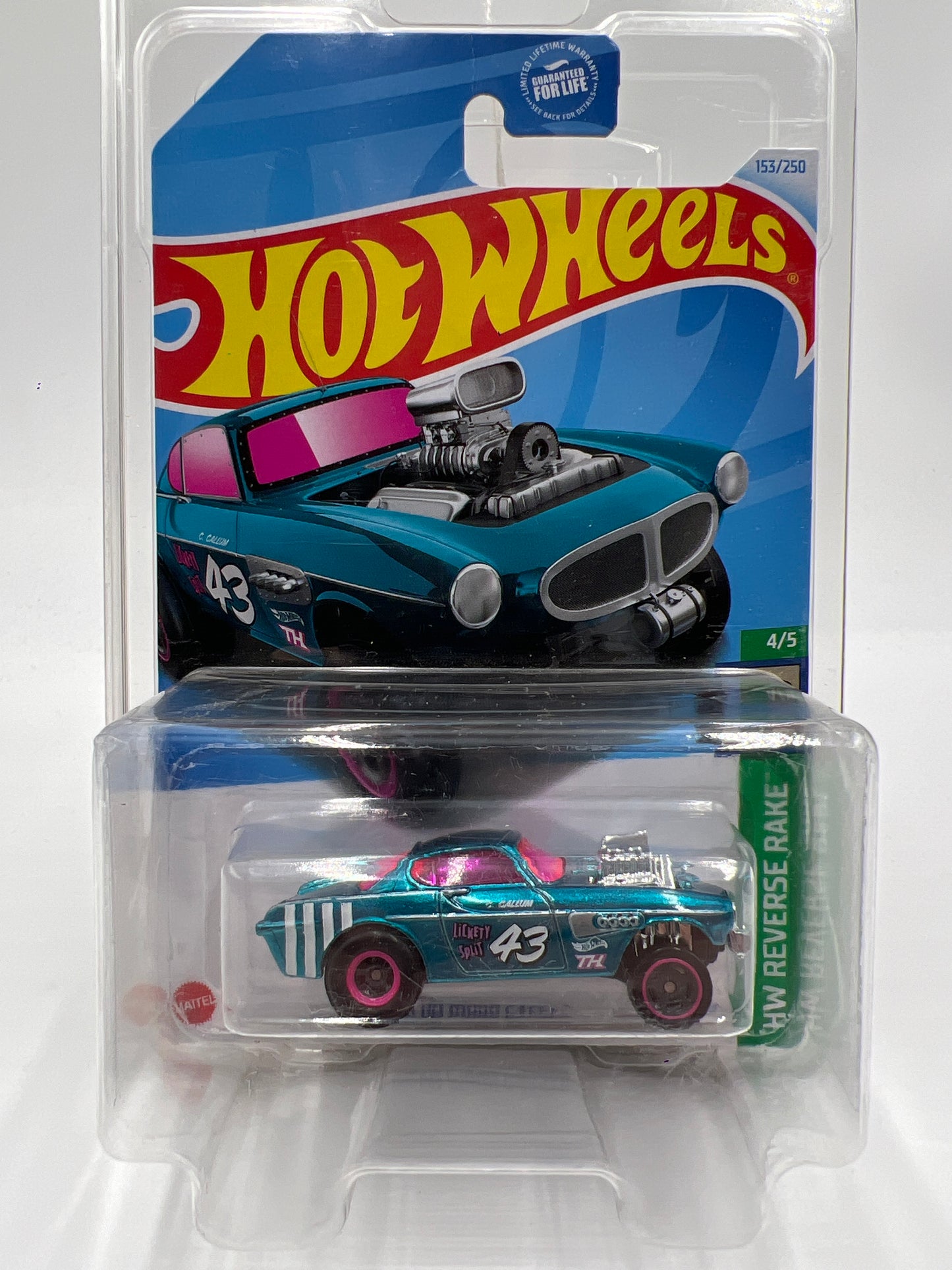 2024 Hot Wheels Super Treasure Hunt #153 Volvo P1800 Gasser Blue W/Protector