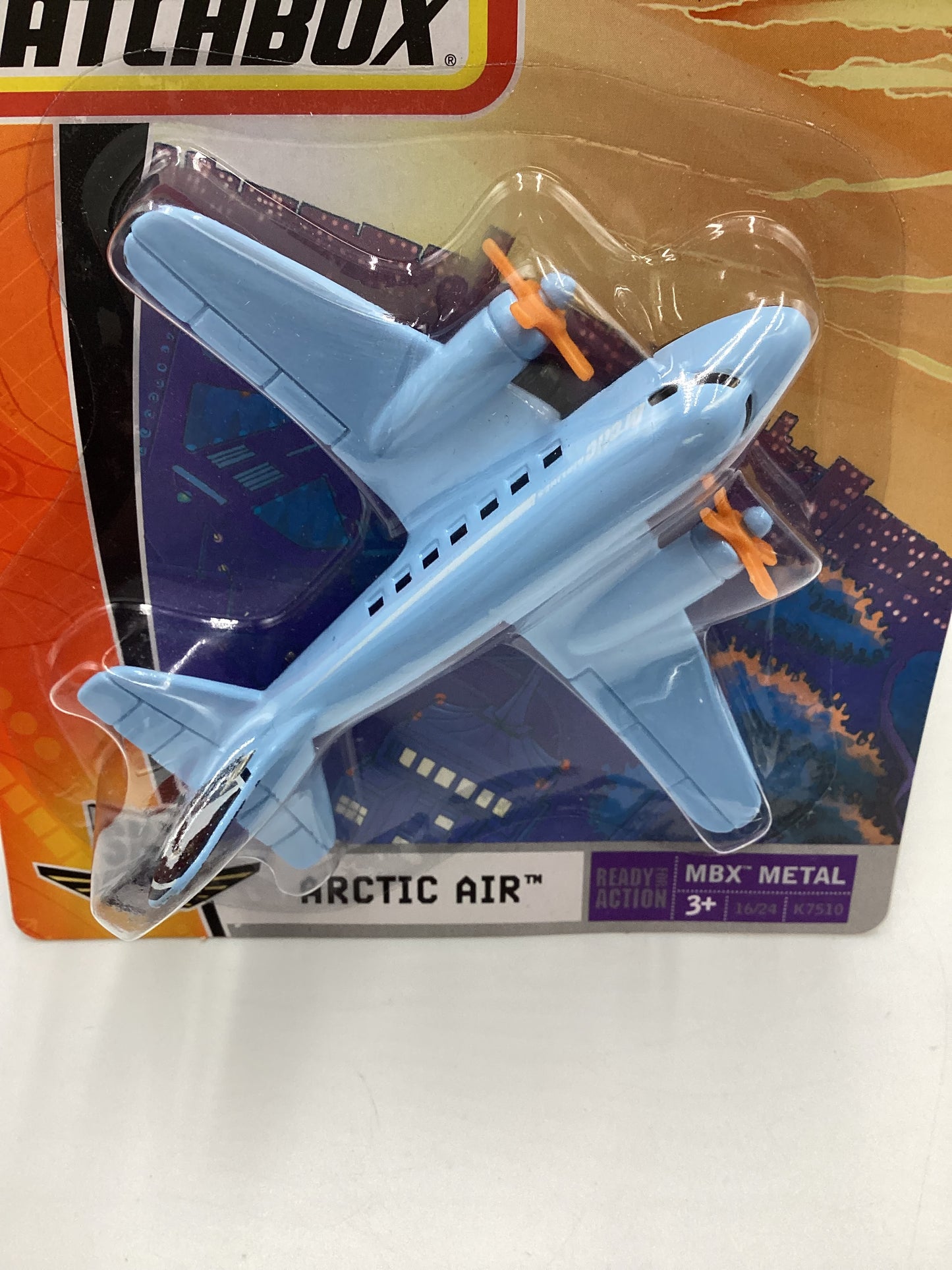 2007 Matchbox Skybusters K7510 Artic Air Light Blue 113D